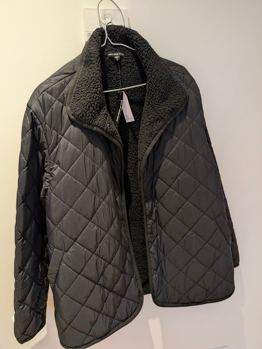 James Perse women Quilted Sherpa Jacket - Black